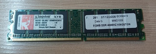 Ram kingston ddr 400mhz 512mb - ram,