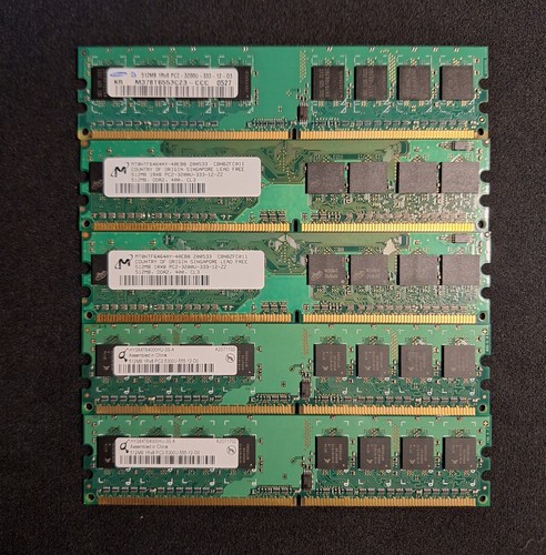 Lot barrettes ram ddr2 - 5x,
